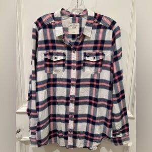 Abercrombie & Fitch Women’s Checkered Button Down Shirt